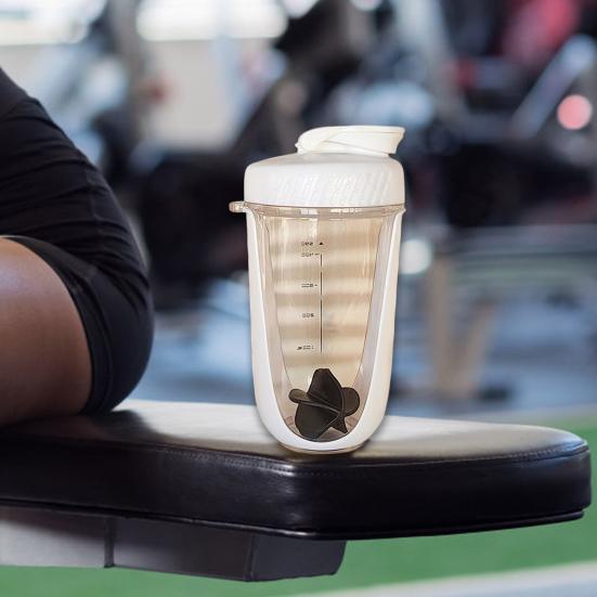 1 Conjunto Garrafa Shaker 590ml Grande Capacidade À Prova de Vazamento Resistente a Quedas Resistente ao Calor Mistura de Proteína