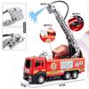 New 1:50 Alloy Fire Truck Die-casting Simulation Water Spraying Car Toy with Lights and Music, Water Spraying Rescue Car Toy