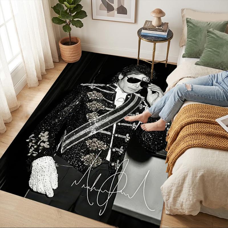 Michael Jackson Living Room Nonslip Area Rug Soft Carpet For Bedroom Gameoom Playroom Sofa Office Home Decor Doormat