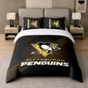3Pcs Bedding SetPittsburgh Penguins Soft Bed Sheet and Two Pillowcases Home Bedroom Decor