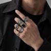 Men's Retro Punk Hip Hop Ring - Unique Design Jewelry Accessory
