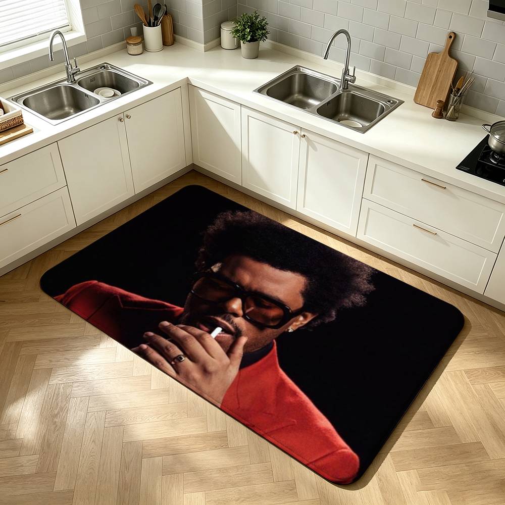 The Weeknd XO Singer Shower Room Absorbent Small Floor Mat Soft Comfortable Decorative Foot Mat