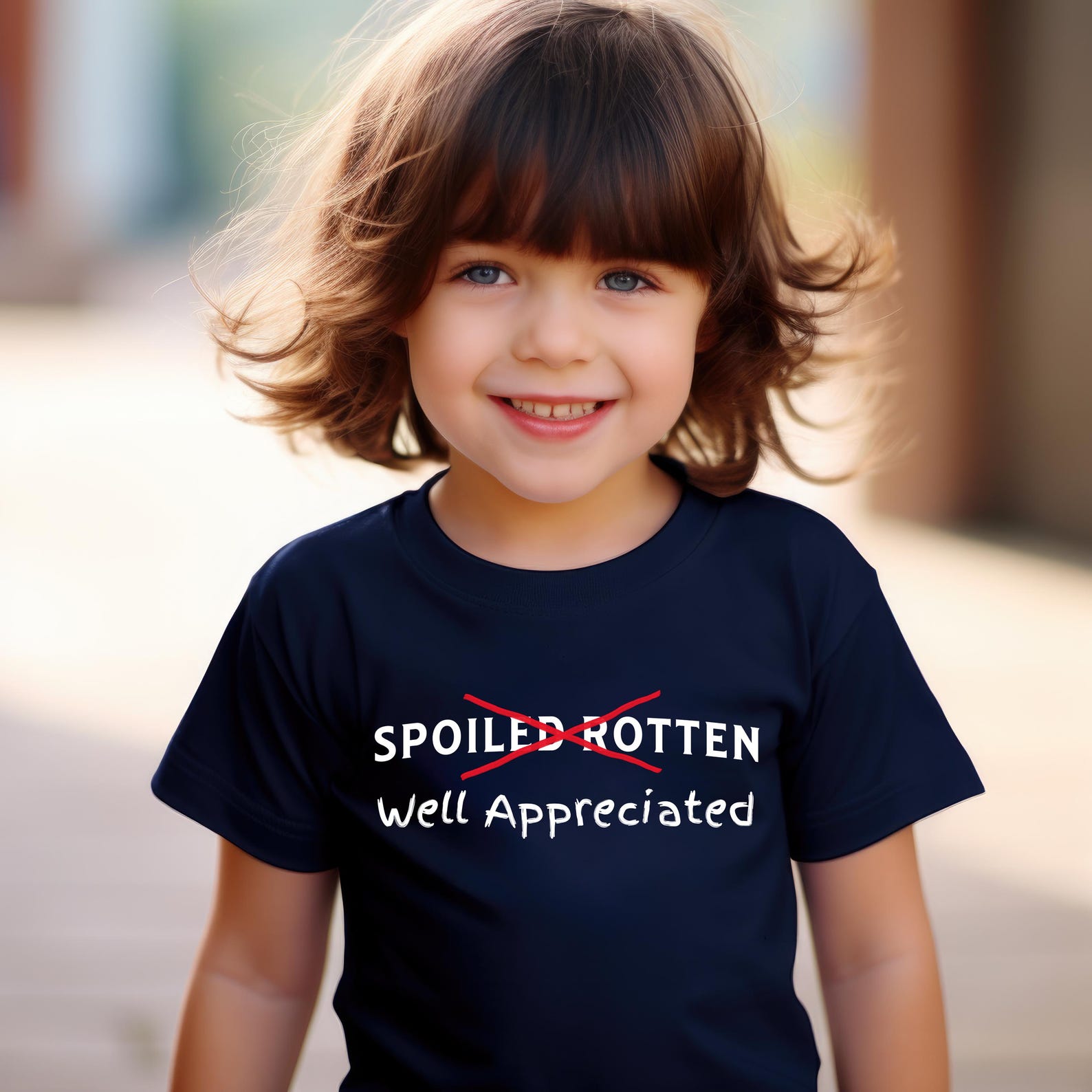 Toddler Cotton T-shirt - Not Spoiled Rotten, Well Appreciated XL