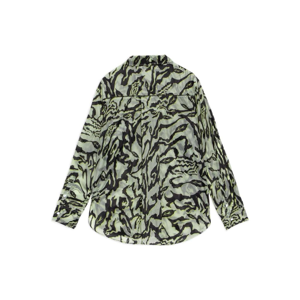 Li Ning Sports Lifestyle Series SS22 Sports Trend Series Camouflage Print Casual Shirt Women shirts Water-Green ASHS128-1