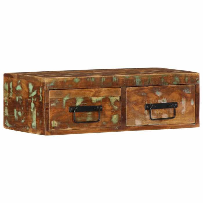 VidaXL Wall-Mounted TV Cabinet 60x30x19 Cm Solid Reclaimed Wood, Media Unit, Sideboard, Entertainment Center, 4017459