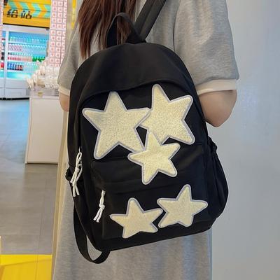 School Bag New Large-capacity Student Bag High Value Five-pointed Star School Bag Simple and Fashionable Computer Bag Backpack