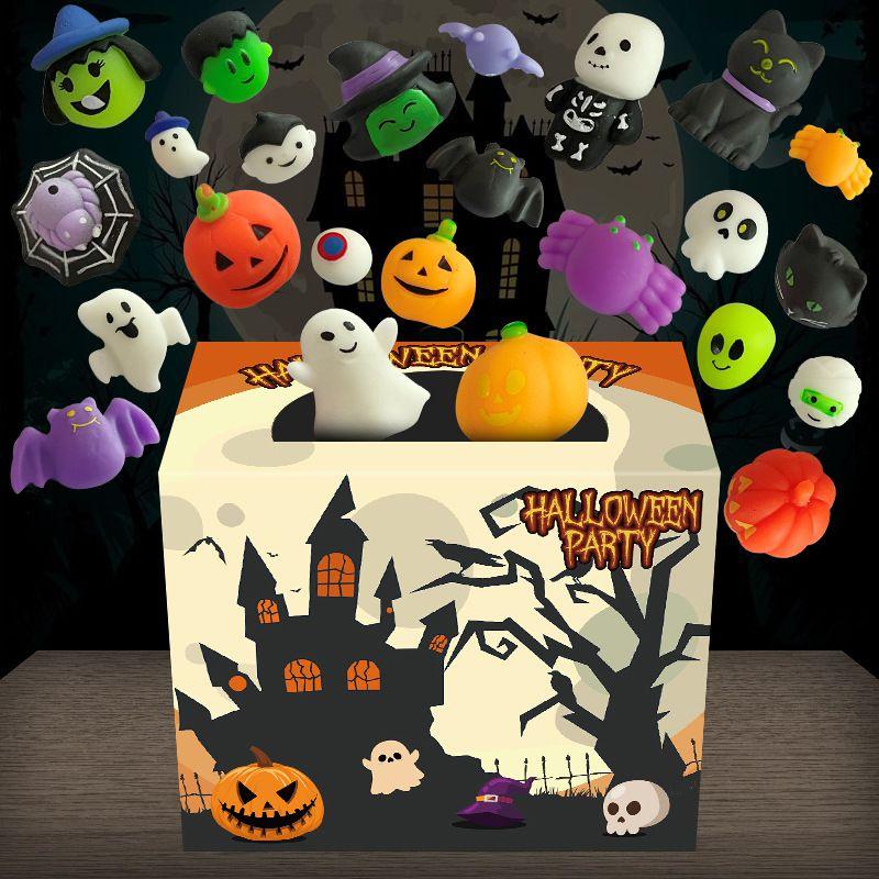 Halloween Squishies Mochi Toys 24pcs Mini Surprise Box For Kids And Adults