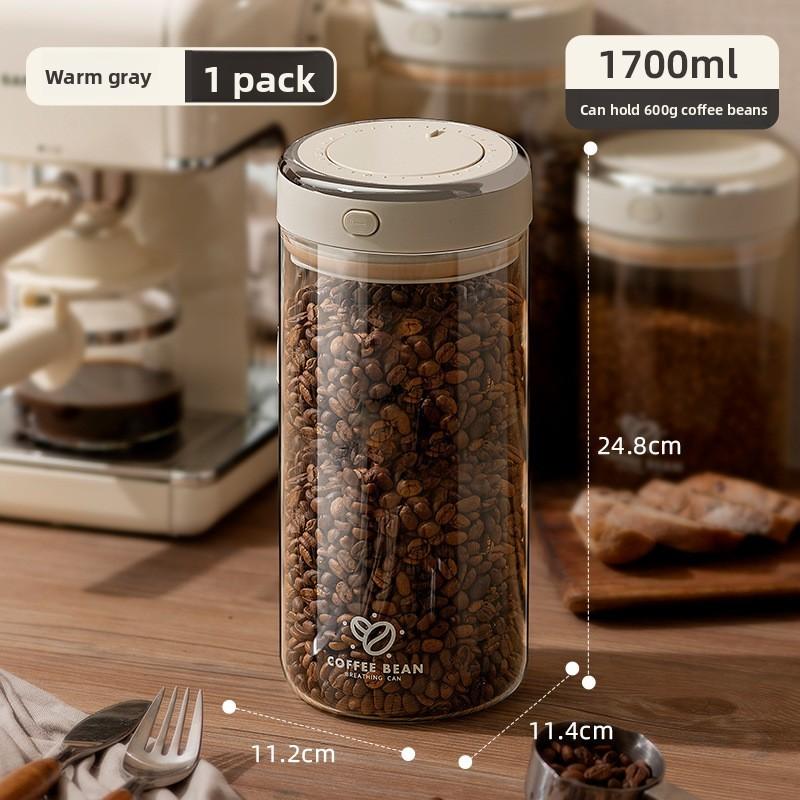 Modern Minimalist Vacuum Coffee Bean Storage Container With Sealed Lid For Freshness