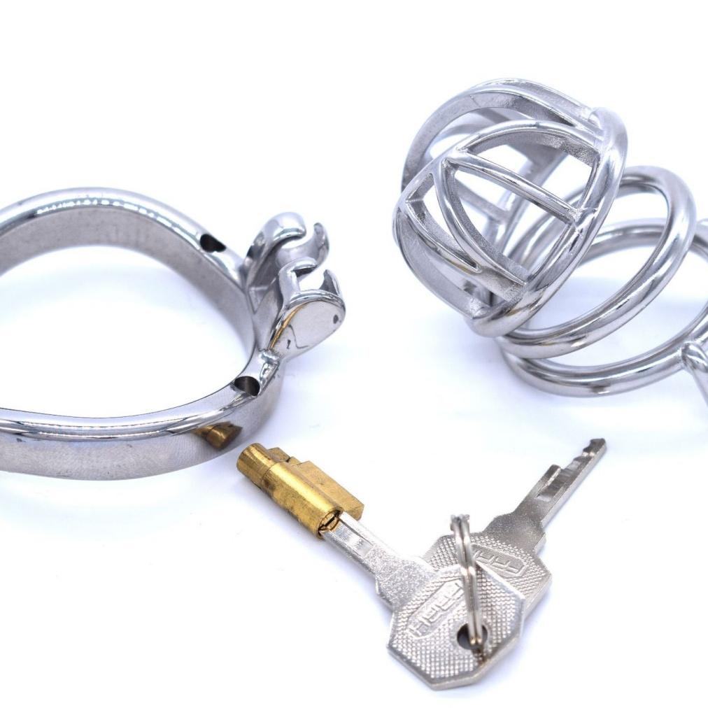 Hot Sale Handed Polished Male Chastity Cage Abstinence Sex Toy Bdsm Fantasy Cock Cage Delay Ejaculation for Men