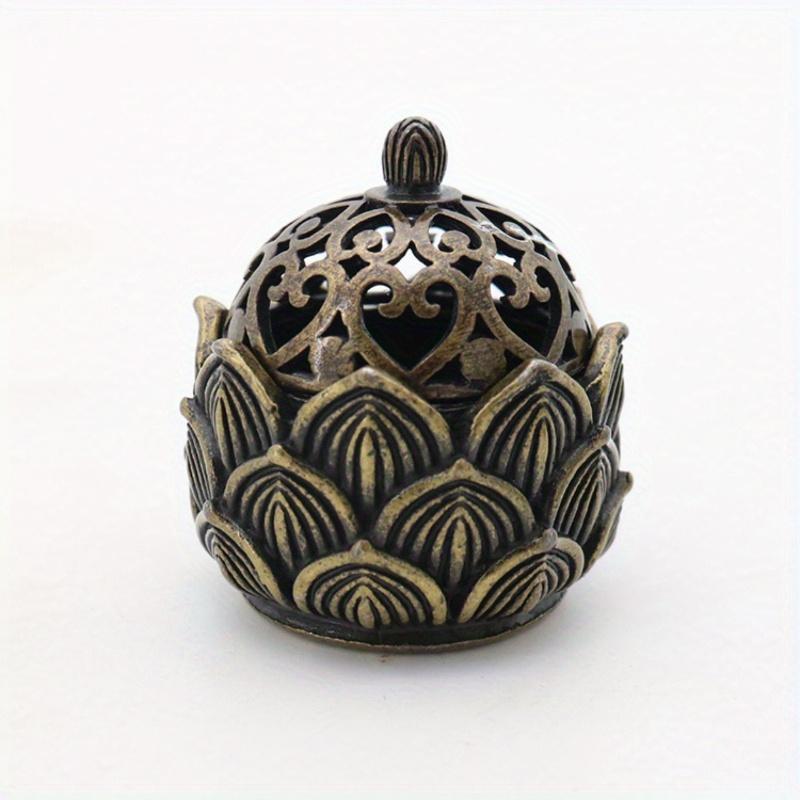 1PC Lotus Incense Cone Holder, Mini Asian Zen Decor, Small Flower Burner for Home Office Meditation Gift