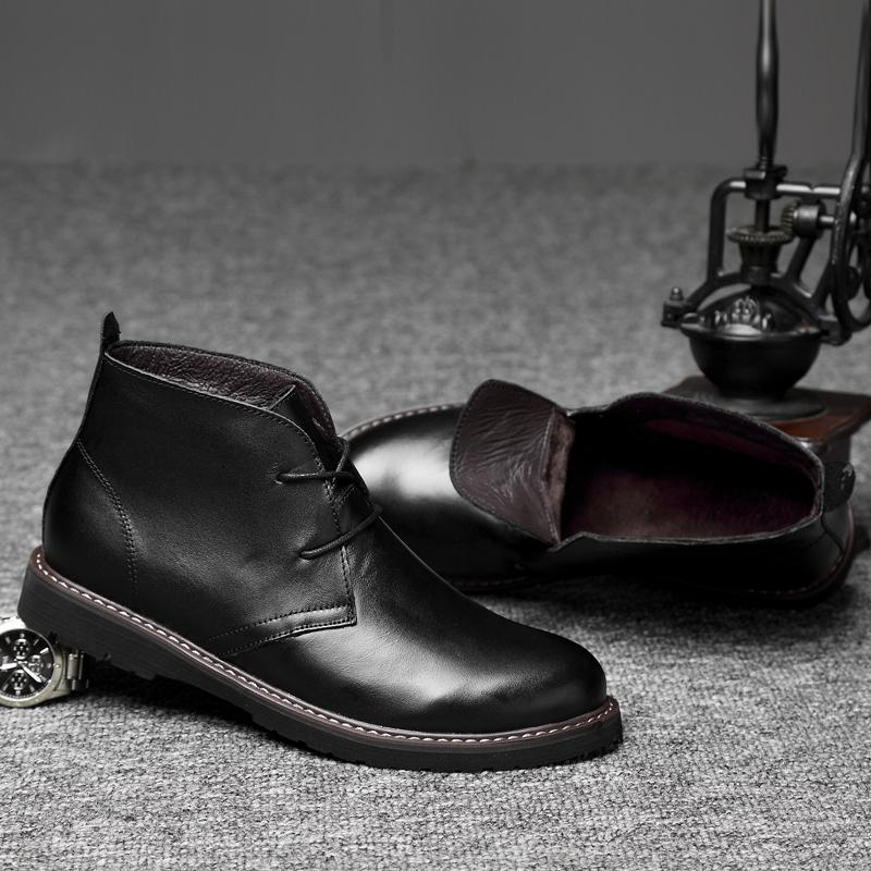 Модные осенне-зимние мужские ботильоны, роскошный бренд, на шнуровке, деловая обувь, мужская обувь из натуральной кожи, высокое качество, круглый носок, базовые ботинки