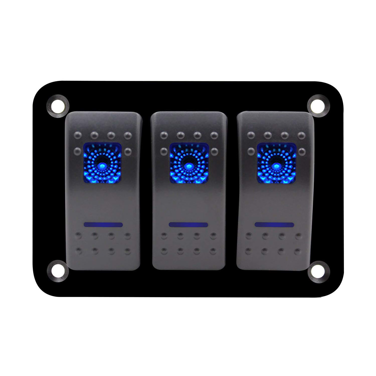 

zmayastar SP-CYKG-01 3 Rows Waterproof Boat Switch Panel for Car, Boat, Marine, Rocker Switch Panel, DC12-24V, Marine Supplies,