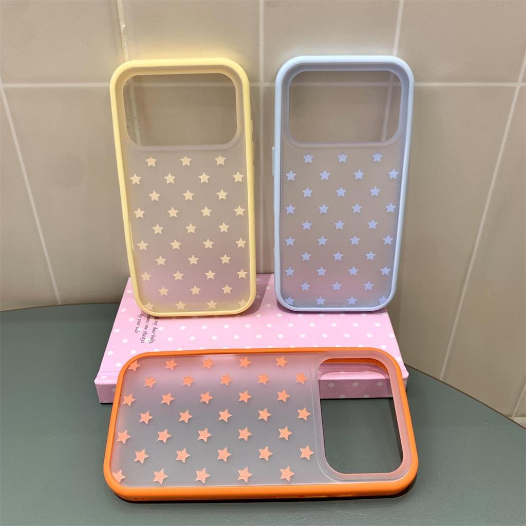 Frosted Star Dual-Compatible Drop-Proof Phone Case for iPhone 14/13/Apple 17/16/15 PROMAX
