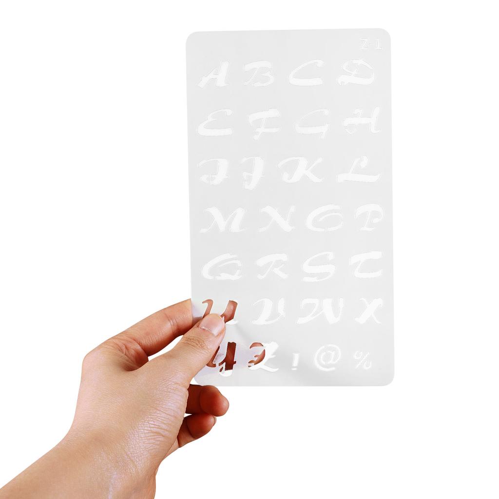 20 Sheets Letter Stencils Pet Reusable Alphabet Stencils for Journaling Scrapbooking DIY Crafts Painting Calligraphy Drawing