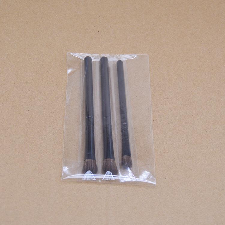 In-Stock Angled Pony Hair Eyeshadow Brush with Short Handle - Ideal for Nose Contouring & Eye Shading