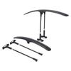 1 Pair Bicycle Mud Guard Adjustable Wider Mudguard Curved Design Universal Fit Front Rear Two Section Angle Flexible