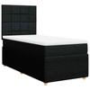 Boxspringbett mit Matratze Schwarz 80 x 200 cm Stoff