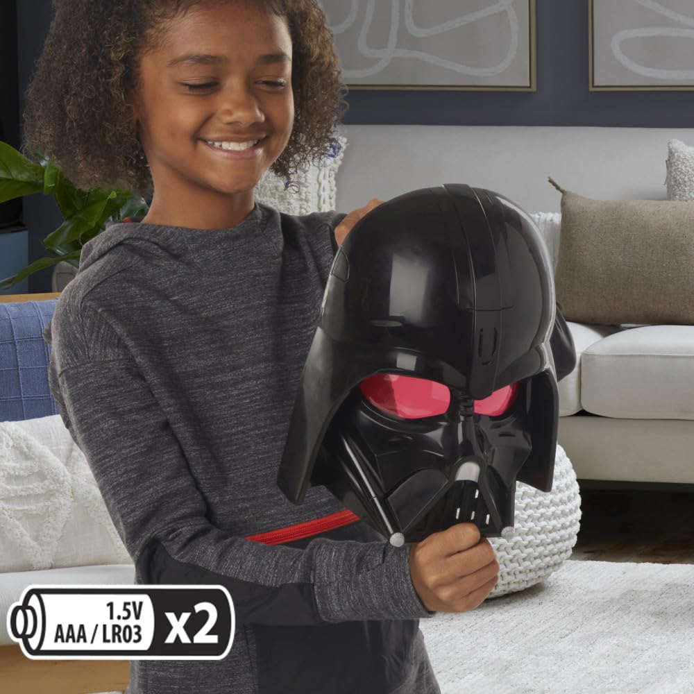 STAR WARS Darth Vader Electronic Mask with Phrases Sound Halloween Costume Kids Toys for Boys and Ages & Effects, & Accessory, Girls, 5+