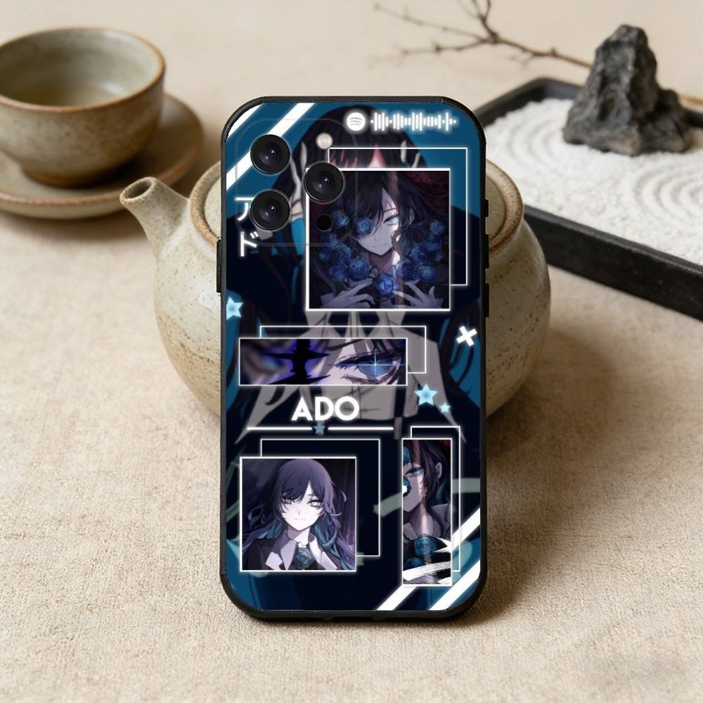 

A-Ado Singer Show LP Phone Case For iPhone 17 16 15 14 13 12 Max Plus Silicone Black Cover iPhone12