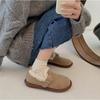 Fashion Woman Flats Round Toe Casual Sneakers Female Slip-on Loafers Winter Retro Fleece Flat Fur Slip On New Slip-on Warm Cotton Shoes