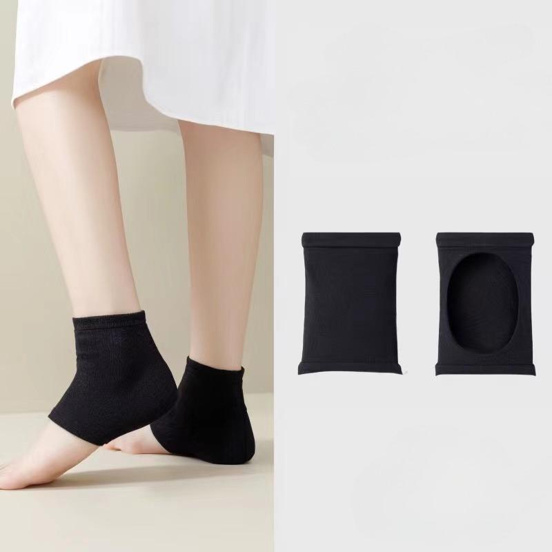 1 Paar Silikon-Socken Fersenschutz-Hülle Fersensporn-Polster Linderung Plantar Fußpflege Hautpflege Anti-Riss-Pad Halbfuß-Socken