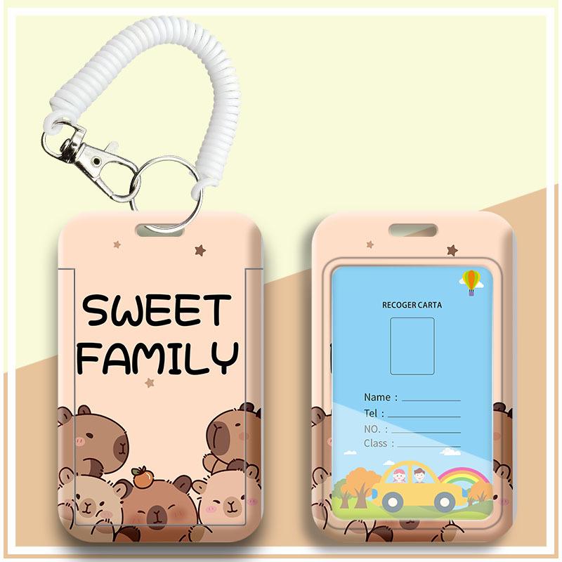 Student Cartoon Lanyard ID & Card Holder for Bus, Subway, Water, and Work Badge
