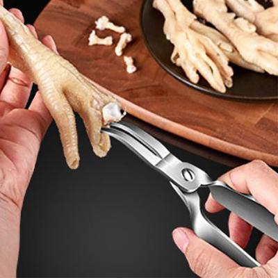 304 Stainless Steel Chicken Claw Deboning Forcep Curved Tip Professional Chicken Feet Boneless Pliers Handheld Effortless