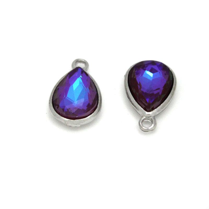 10Pcs Crystal Glass Charms Pendants Water Drop Shape Charms for DIY Necklace Earrings Pendant Beads Jewelry Making Accessories