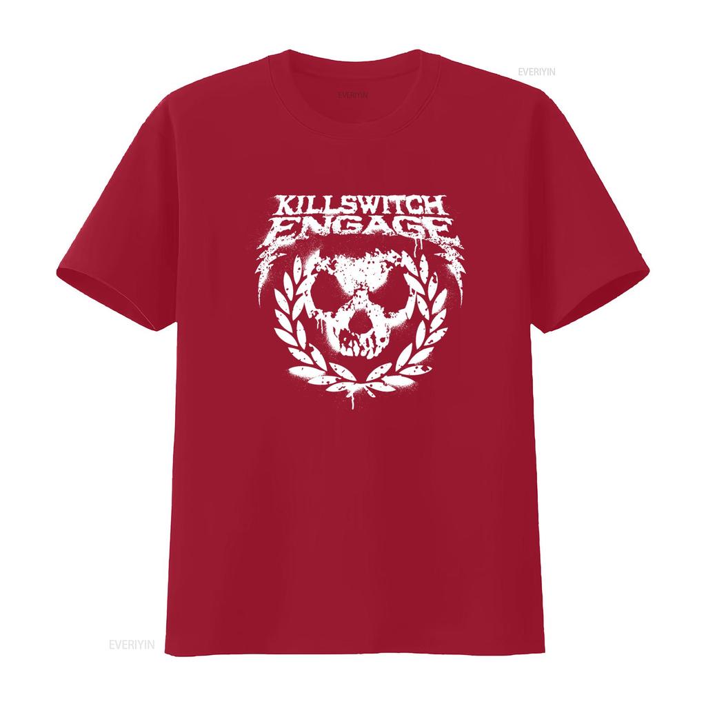 Killswitch Engage Skull Spraypaint T Shirt Rock Band Inspired Design for Men Vintage Washed Stylish Streetwear