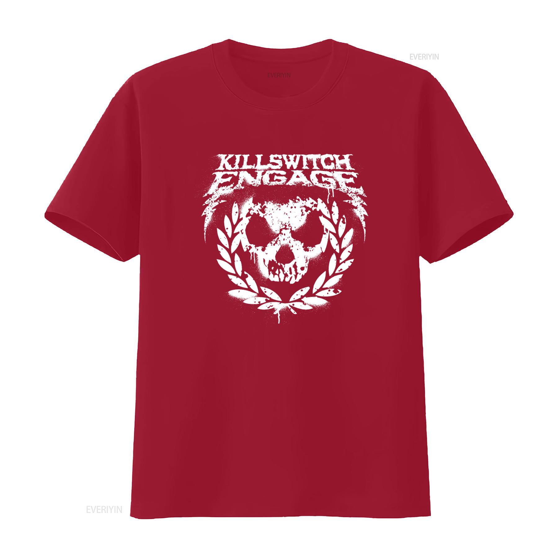 Killswitch Engage Skull Spraypaint T Shirt Rock Band Inspired Design for Men vintage Washed Stylish streetwear S