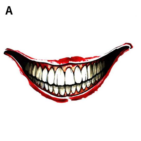 Car Sticker Waterproof Lips Shape Fadeless Eye-catching Big Mouth Pattern Easy To Apply Eco-friendly Motorcycle Helmet Halloween Stickers for Car