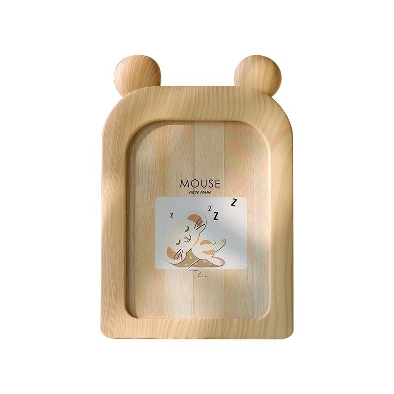 Ramka na zdjęcia w kształcie zwierzątka z kreskówkowym otworem do zawieszania na blacie biurkowym