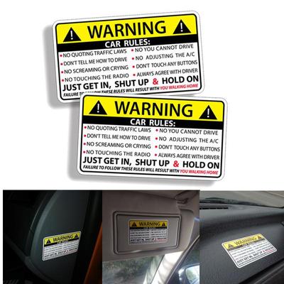 Car Stickers Car Safety Warning Rules Decal