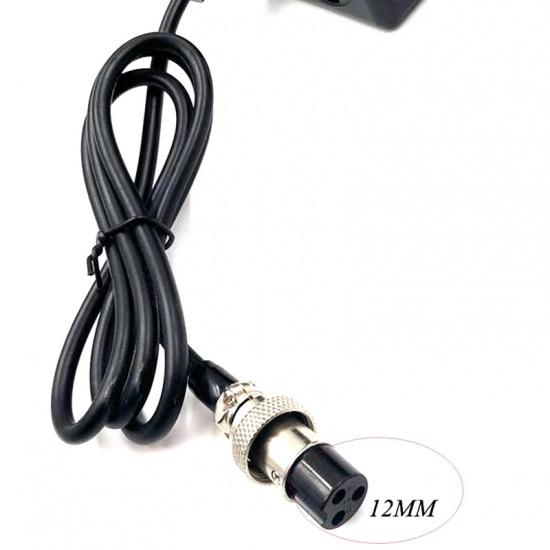 DC67.2V 2A Smart Lithium Battery Charger 60V For Wheelbarrow Self Balancing Car Battery Charge 3 Pins 12mm Aviation Connector