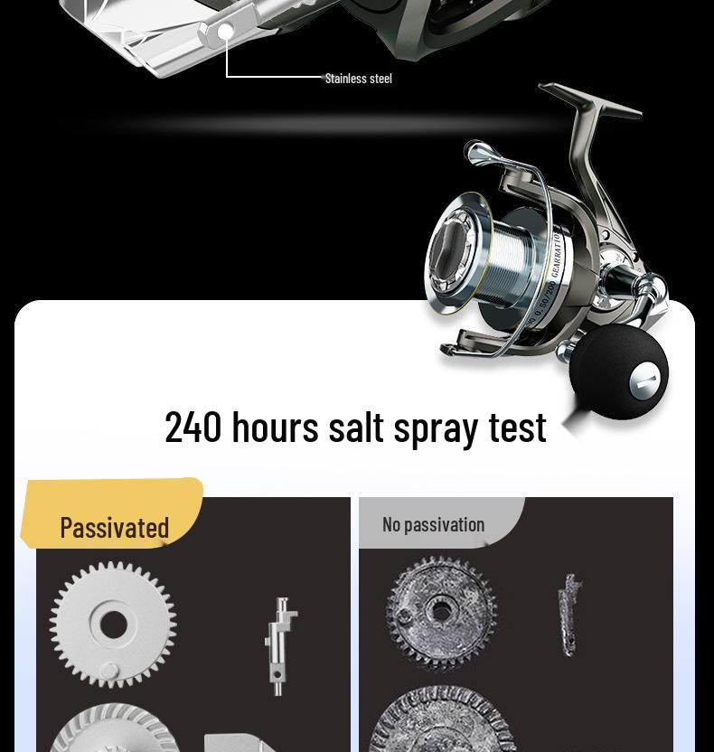 Long Cast Spinning Reel: Anti-Seawater, Sea Rod Anchor for Lure Fishing