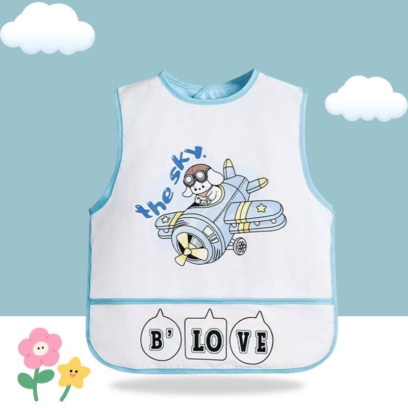Waterproof Children's Sleeveless Smock for Toddlers - Baby Bib and Clothing Protector