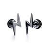 Small Black Punk Stud Earrings For Women Men Boy 2020 New Fashion Zircon Geometry Stainless Steel Jewelry Accessories Earrings