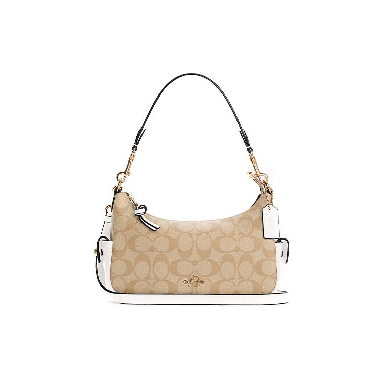 

Новая женская сумка через плечо COACH Pennie из канвы с покрытием и кожи, портативная сумка кроссбоди среднего размера, хаки C7223-IMDQC 24.1*6.1*15.0CM