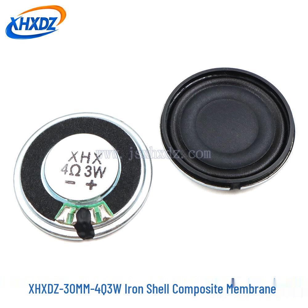 20-40MM 4R 3W 8 Ohm 2W Iron Shell Loudspeaker with Plastic Inner Magnet and Composite Membrane.