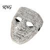 Eye-catching Festival Mask Halloween Rhinestone Full Face Mask, Sparkly Masquerade for Lightweight Dance Performance, Hip Hop Party Stage Prop