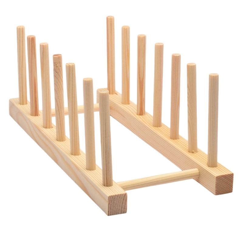 Multi Purpose Wooden Kitchen Storage Shelf for Commercial Home Use Space Saving Cups Bowls Teaware Display Stand