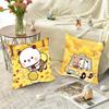Cartoon One And Two Cloth Animation Pillow Case Square Pillow Bedroom Sofa Leisure Comfort Car Living Room Home Decoration 40X40