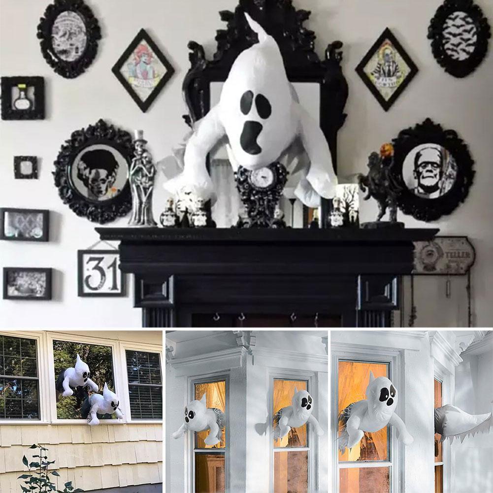 Expressive Window Collision Ghosts Perfect For Halloween Decorations