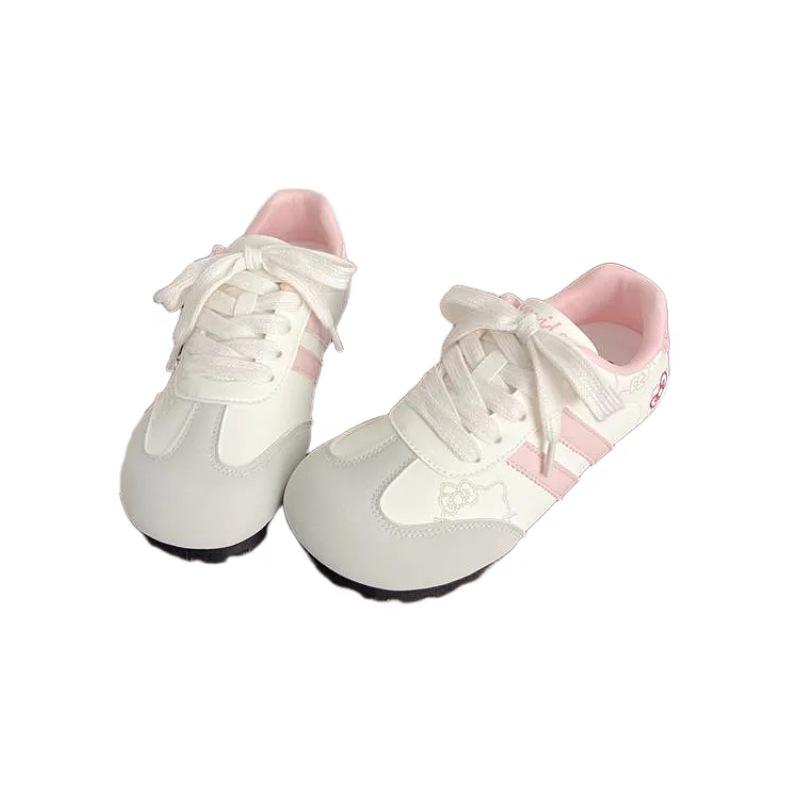 Cute cartoon embroidered German training shoes women's 2025 new niche chic versatile Korean board shoes casual little white shoes women