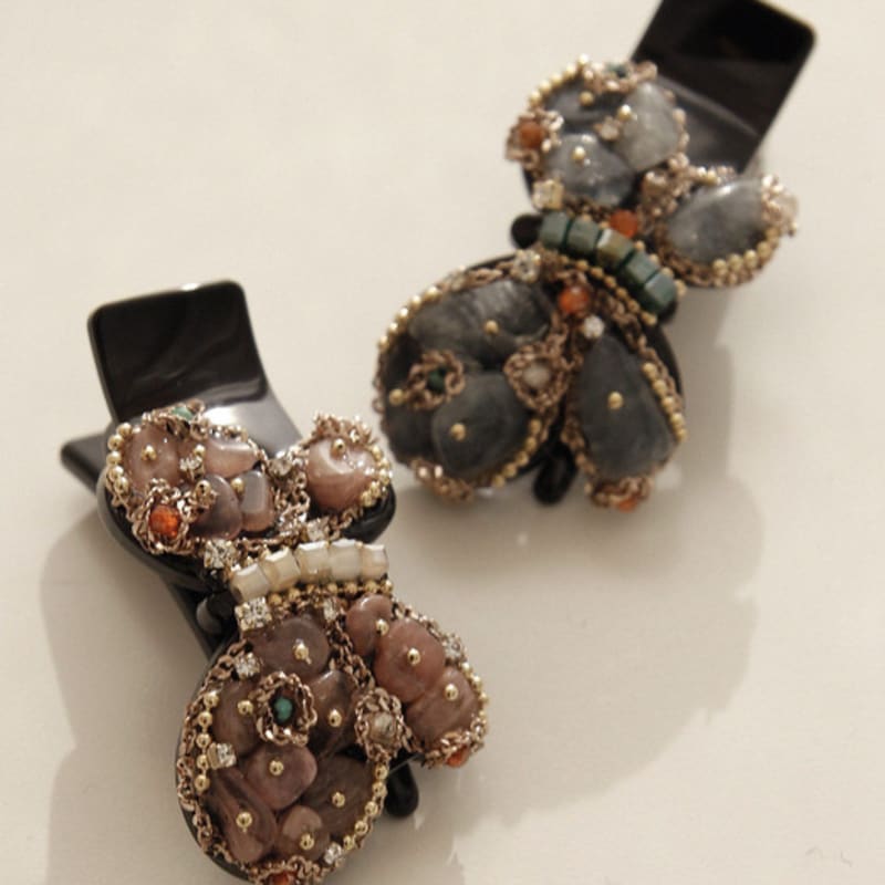 

J.Lauren Butterfly Gemstone Point Hair Pin Bh0921 Indie Pink