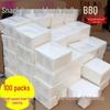 Small Square Pull-Out White Napkin Pack for Breakfast Stalls, Snack Bars, and Barbecue Use