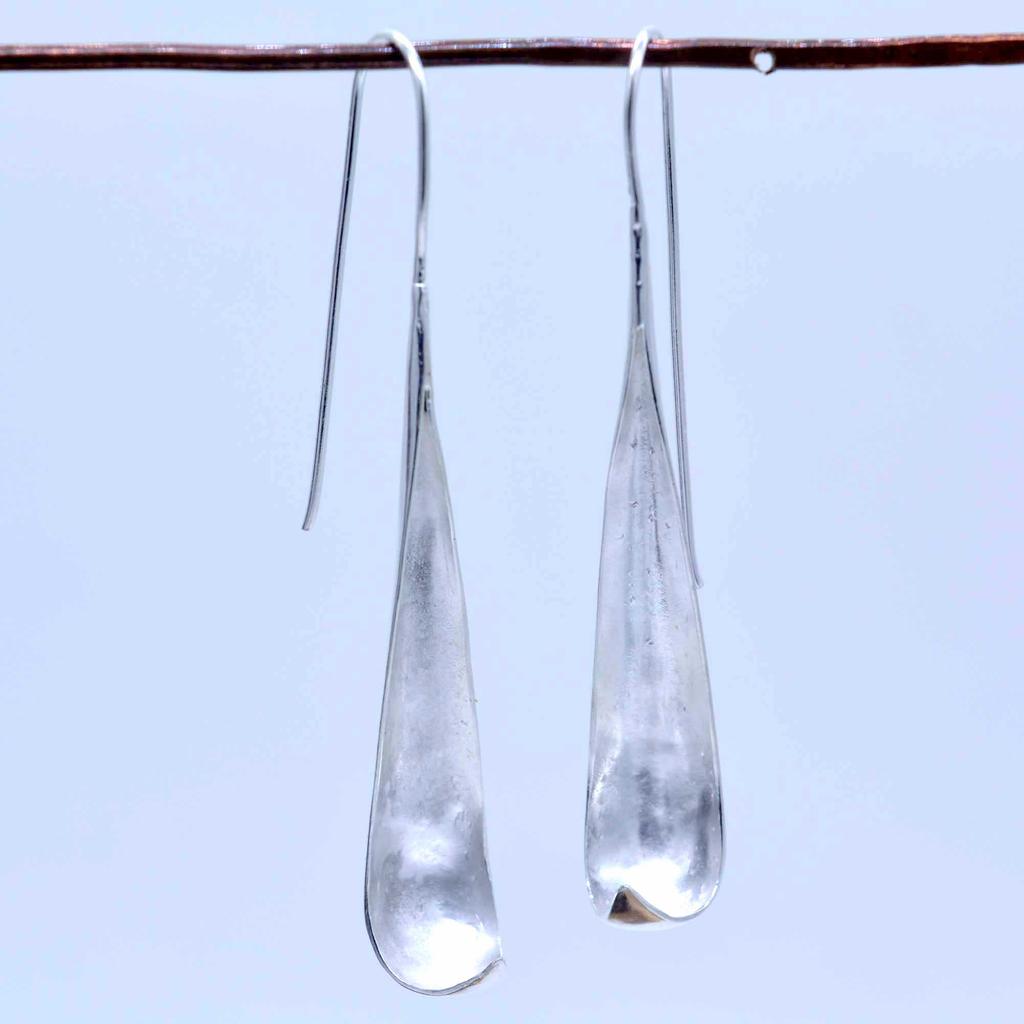 925 Sterling Silver Earrings, Hocky Stick Handmade Dangle Earrings, Gift For Her