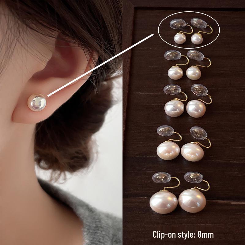 Shi Jia Mantou Lux Pearl Earrings 925 Silver Studs for Women 2024