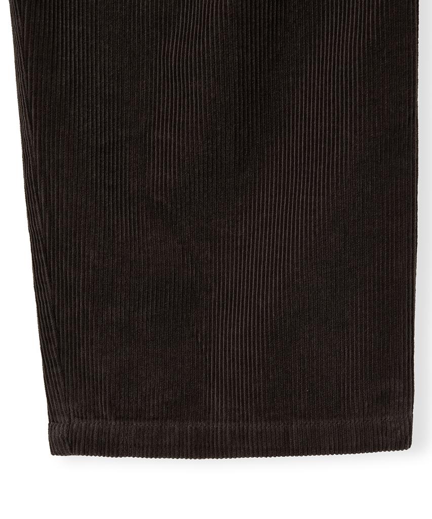 HOOVES Corduroy Single-Pleat Cargo Pants [Deep Brown]