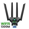 USB Wireless Network Card 1300Mbps Gigabit 5G Dual-band Driver-free Wi-Fi 6 Computer Receiver 5G Wifi Adapter WiFi Usb 3.0 Adapter For Pc Laptop